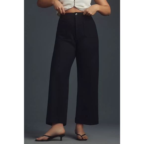 NWT Anthropologie Maeve the Collette pointe crop pants size 16W black - Picture 3 of 11